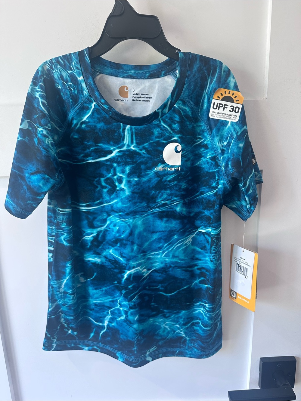 Carhartt KidsForce Fishing Shirt 6 Blue Mossy Oak Elements  Performance Swim Sun
